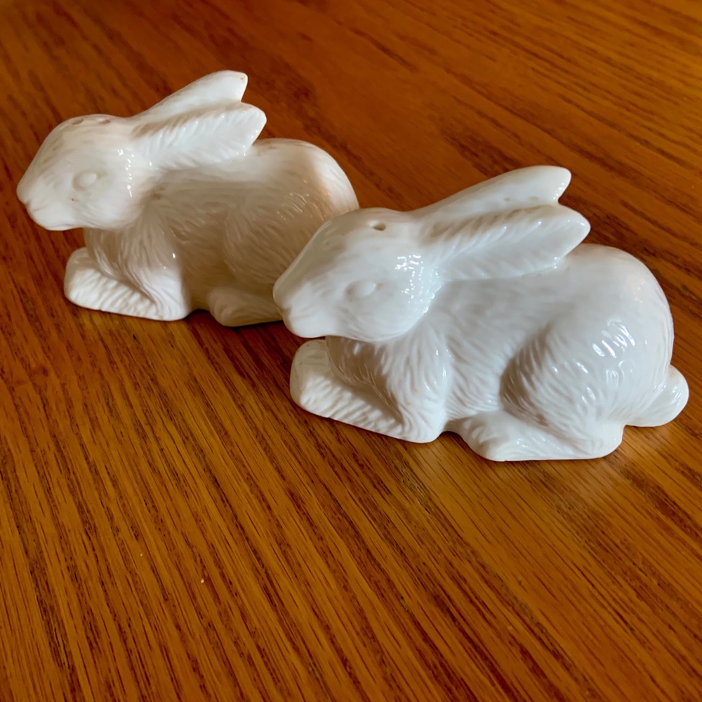 Ceramic Rabbits Salt and Pepper Set